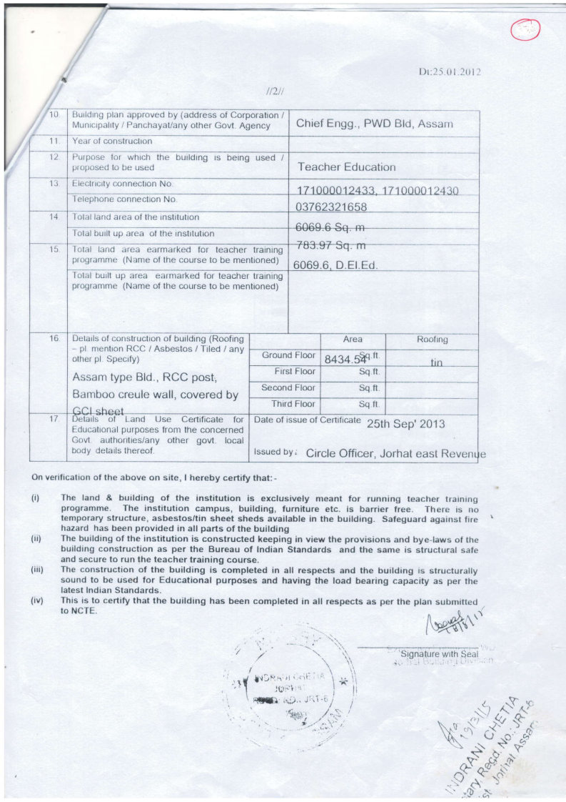 BUILDING COMPLETION CERTIFICATE Page2