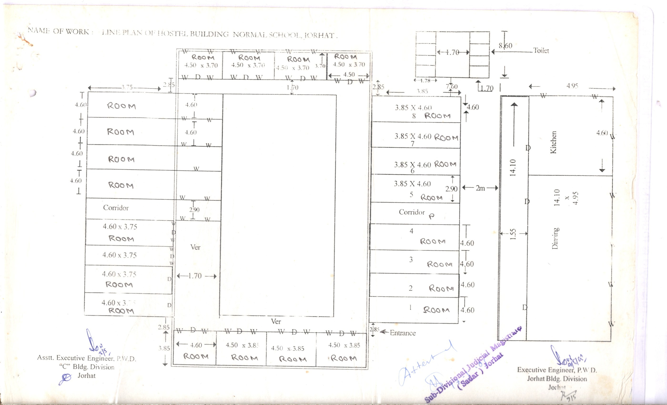 hostel line plan